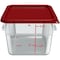 Carlisle Foodservice Squares Polycarbonate Food Storage Container, 6 qt, 8.75 x 8.75 x 7.31, Clear, Plastic 1195207 - alternate 2